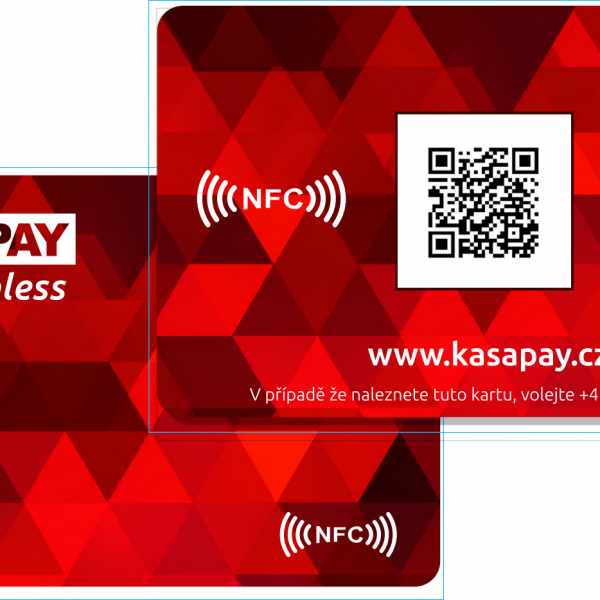 RFID - NFC karta s QR kódem KASA PAY (Cashless)