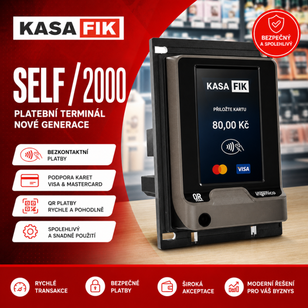 Samoobslužný terminál KASA PAY Ingenico Self/2000