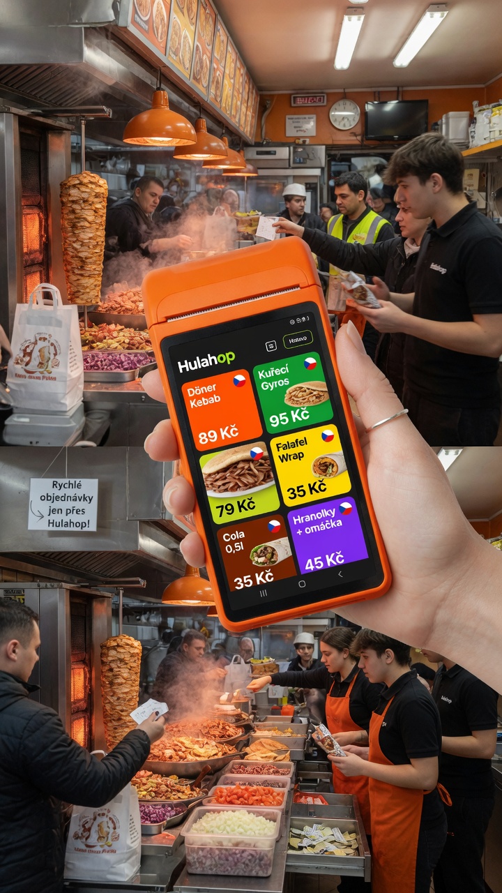 KASA FIK Hulahop pokladna v kebab podniku